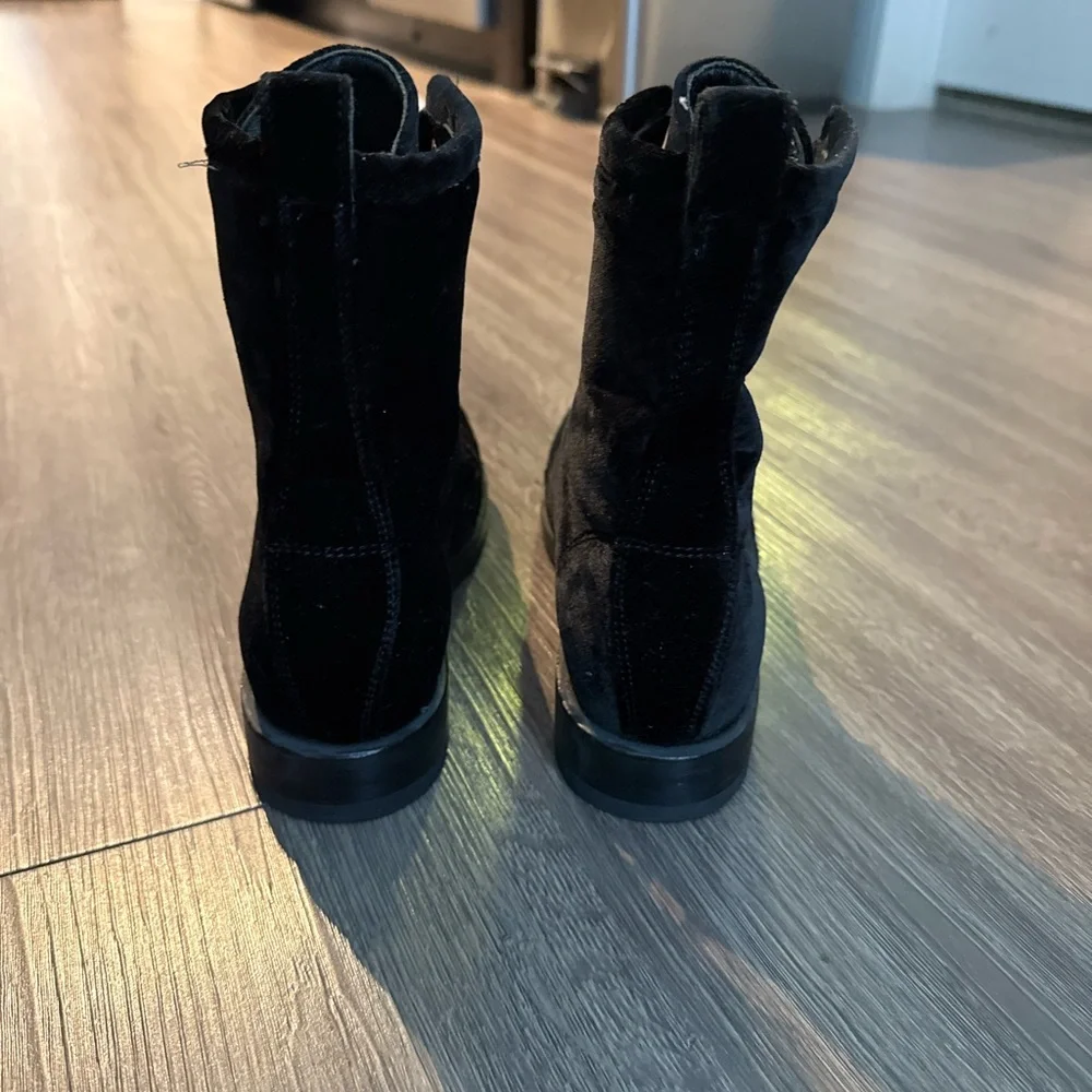 Frye Black Suede Ankle Boots - Picture 4 of 6